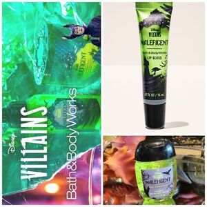 Disney Villains Maleficent Lip Gloss & Santizer in Enchanting Green